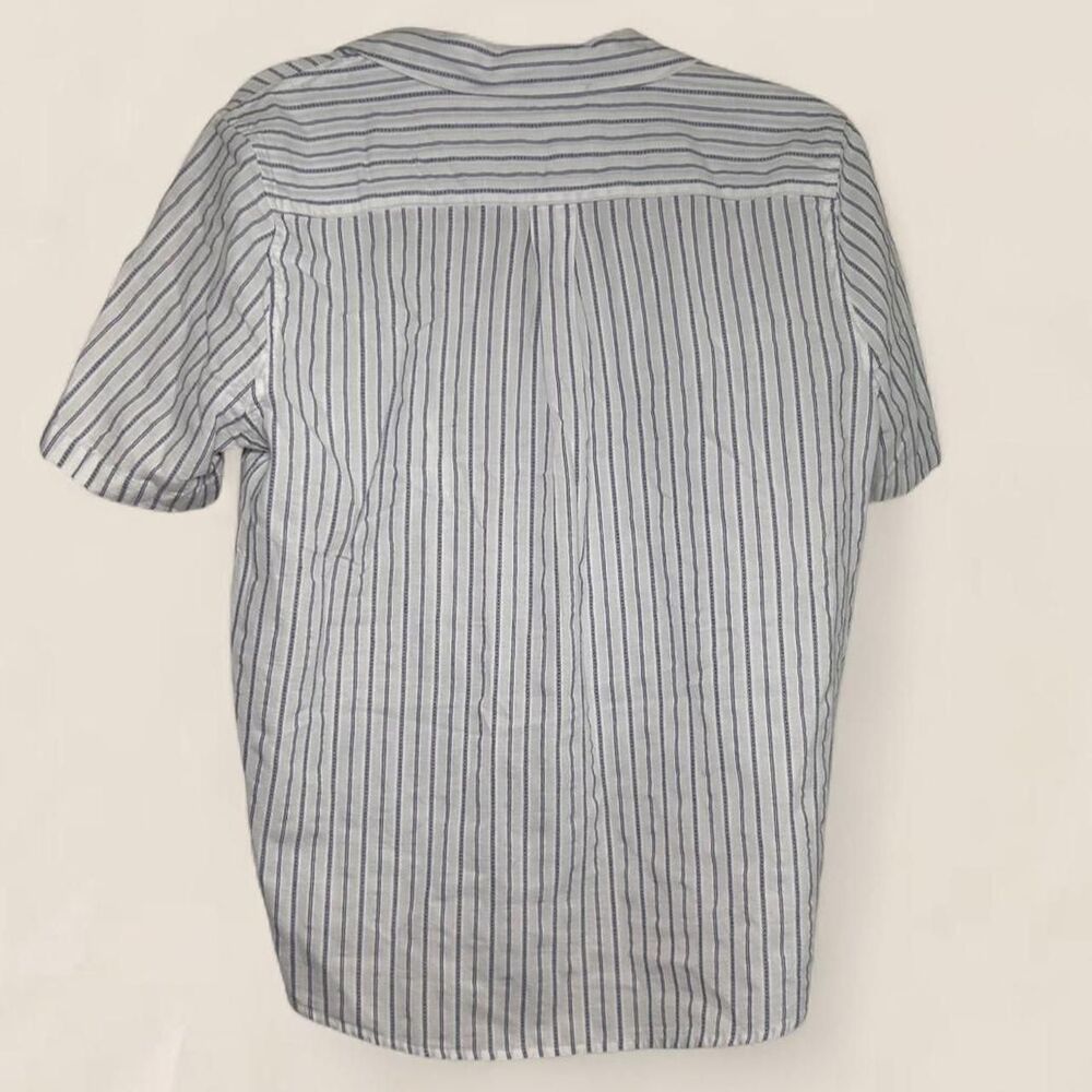 Equipment Kiera Striped Tie Front Button Down top | large Coastal Minimalist - Picture 3 of 6